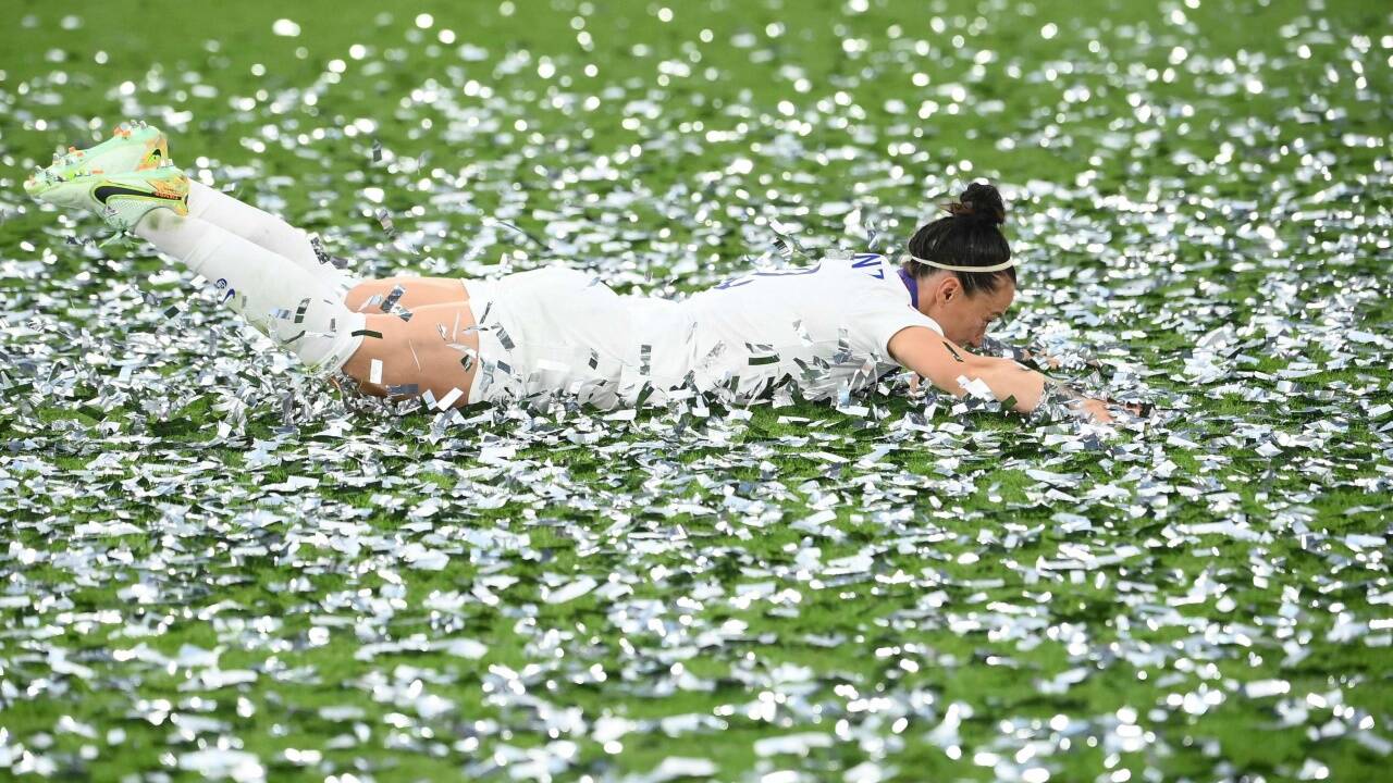 Jubelbilder aus dem Wembley-Stadion.   Jubelbilder aus dem Wembley-Stadion.