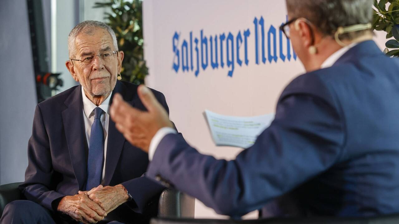 SN-Chefredakteur Manfred Perterer stellte die Fragen.  SN-Chefredakteur Manfred Perterer stellte die Fragen.