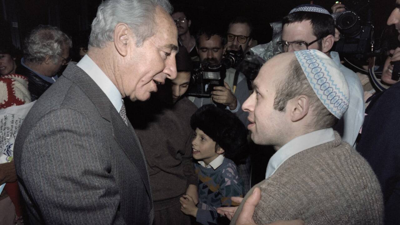 Schimon Peres im Februar 1986 in Tel Aviv. 