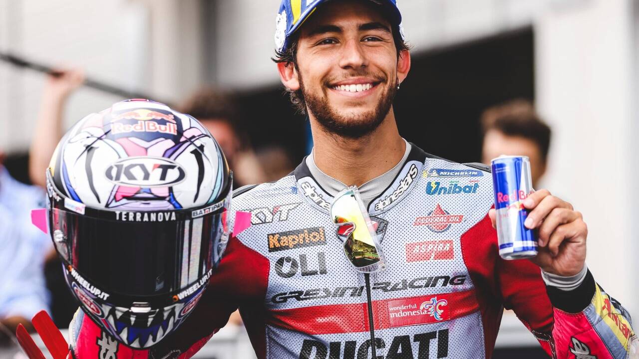 Enea Bastianini holte die erste Pole Position seiner Karriere.  