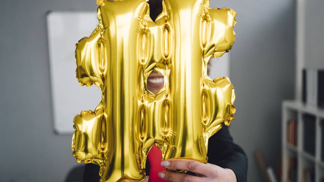 Der Hashtag feiert Geburtstag. Der Hashtag feiert Geburtstag.