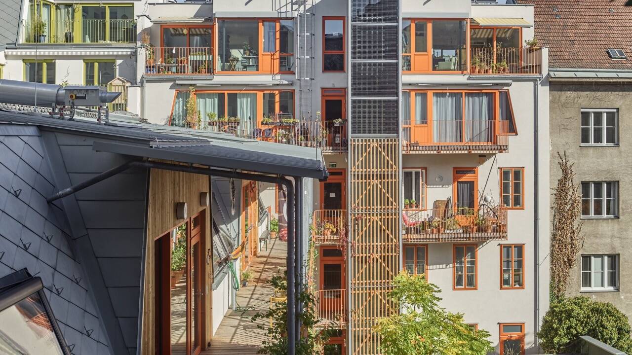 Vorzeigeprojekt Smartblock Geblergasse in Wien.  