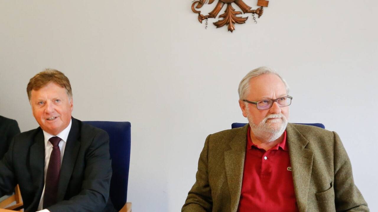 Masseverwalter Wolfgang Hochsteger (links) und Richter Rudolf Havas 2017 bei der Verhandlung im Zuge der damaligen Insolvenz. 