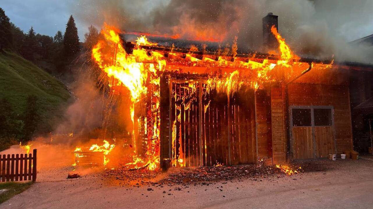 Großbrand in Großarl. 
