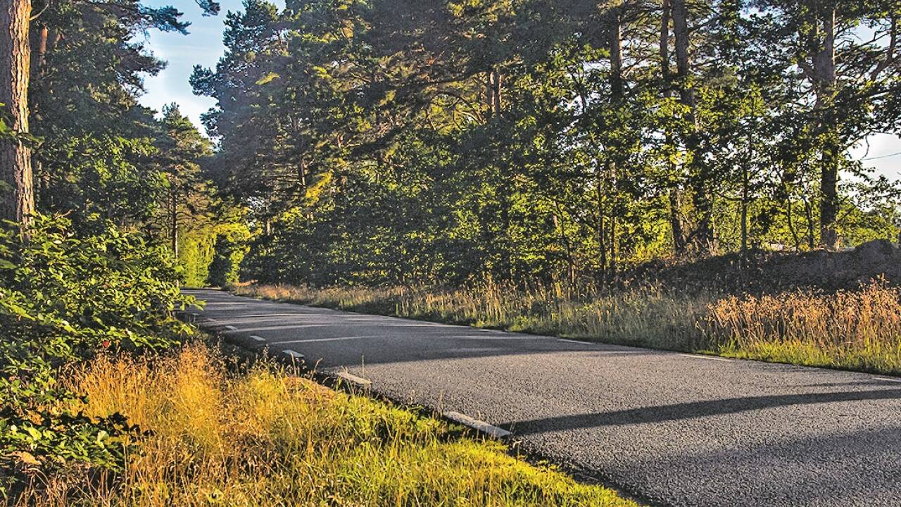 Schwedische Straßenidylle rund um Karlskrona.  Schwedische Straßenidylle rund um Karlskrona.