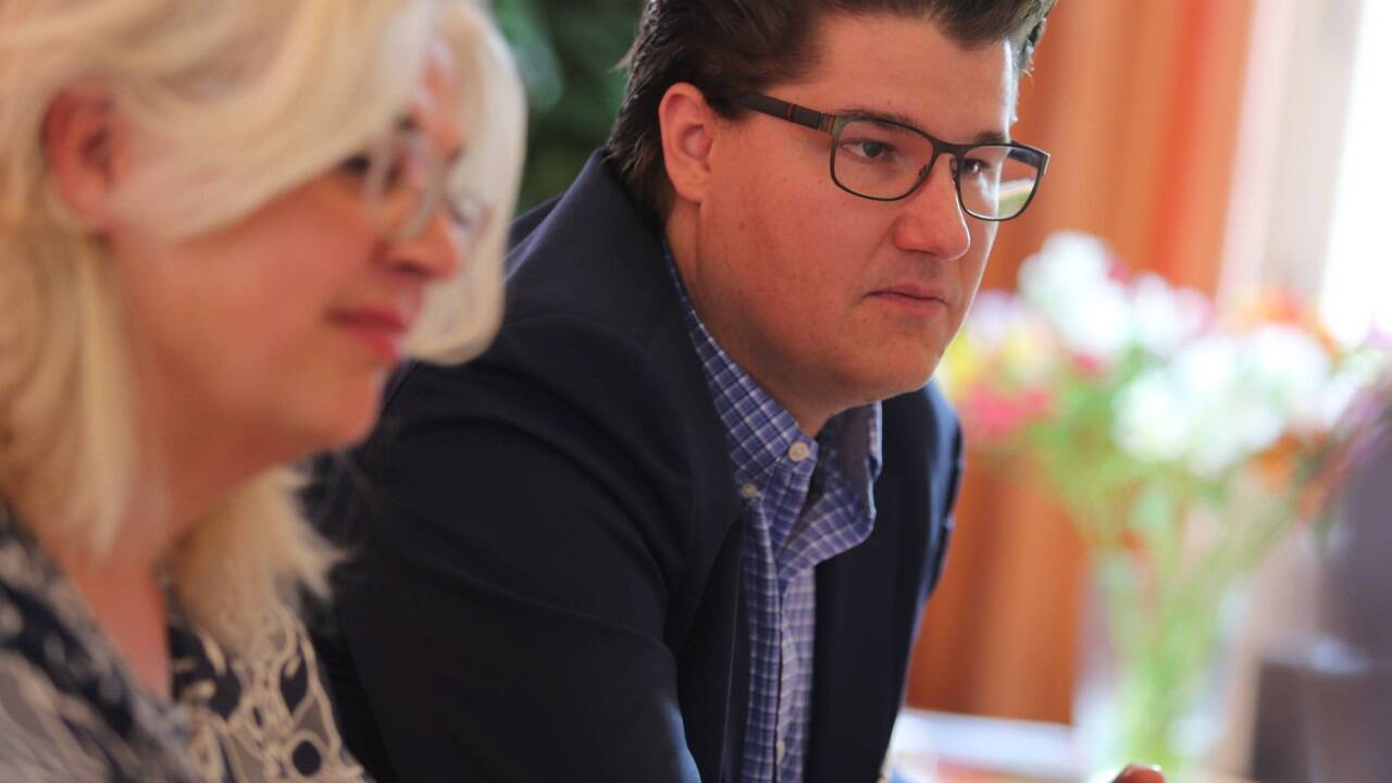 Stadträtin Anja Hagenauer und Amtsleiter Christoph Baumgärtner.  