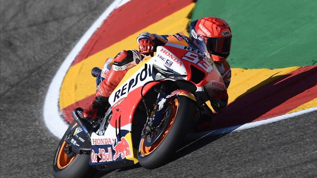 Marc Márquez sitzt wieder auf seiner Honda  Marc Márquez sitzt wieder auf seiner Honda