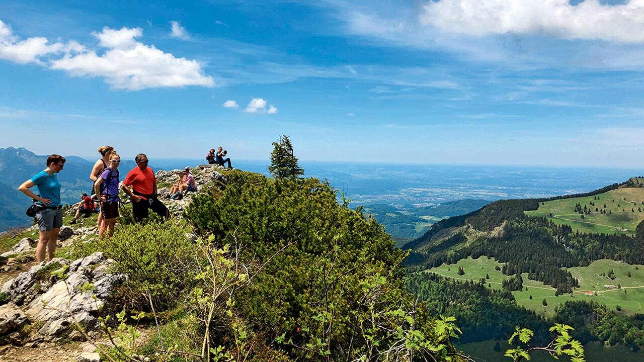 Für Ausblick ist gesorgt: Spitzstein in Bayern. 