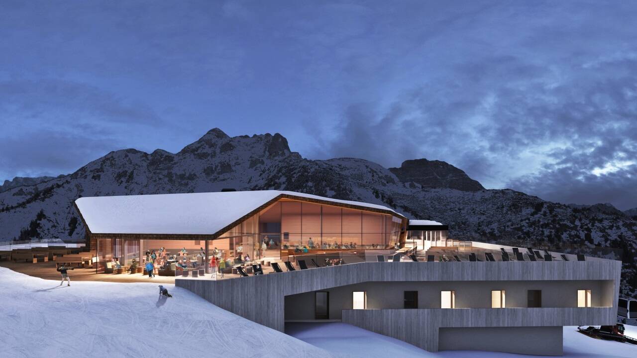 Visualisierung der neuen Bergstation „Kieserl" Visualisierung der neuen Bergstation „Kieserl'
