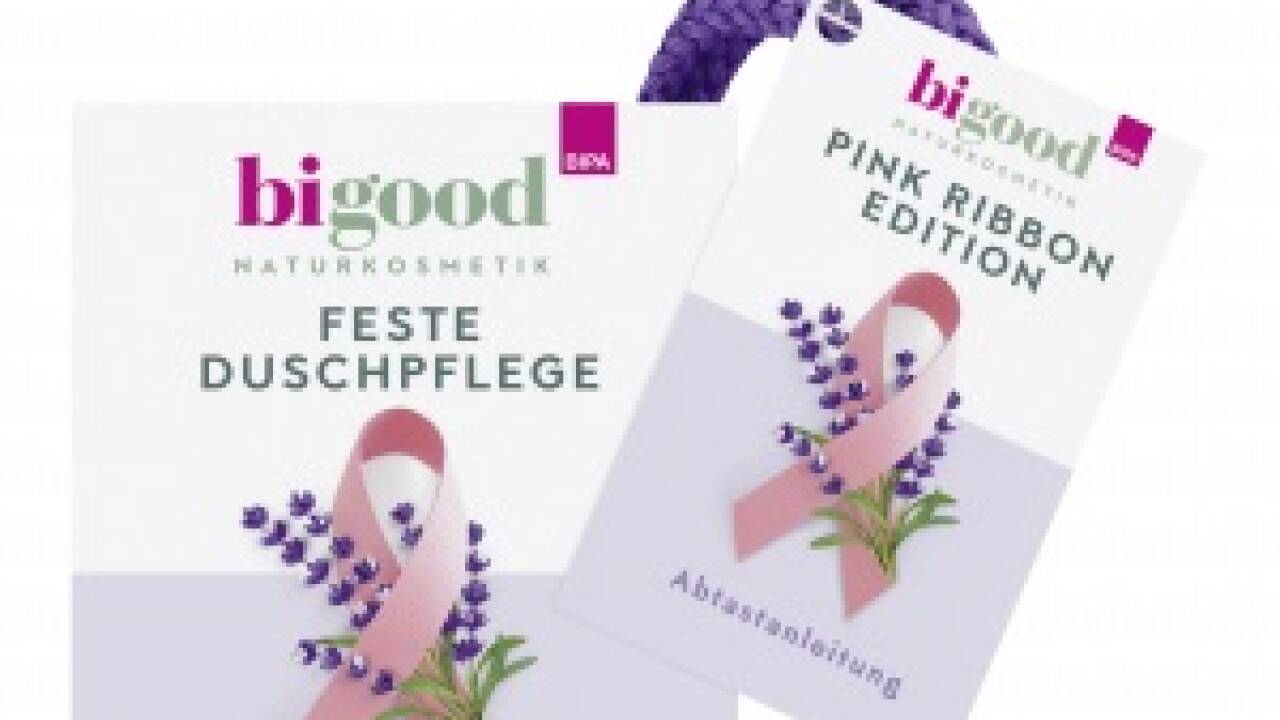 Pink Ribbon 2022: bi good Feste Duschpflege – Pink Ribbon Edition von Bipa. 