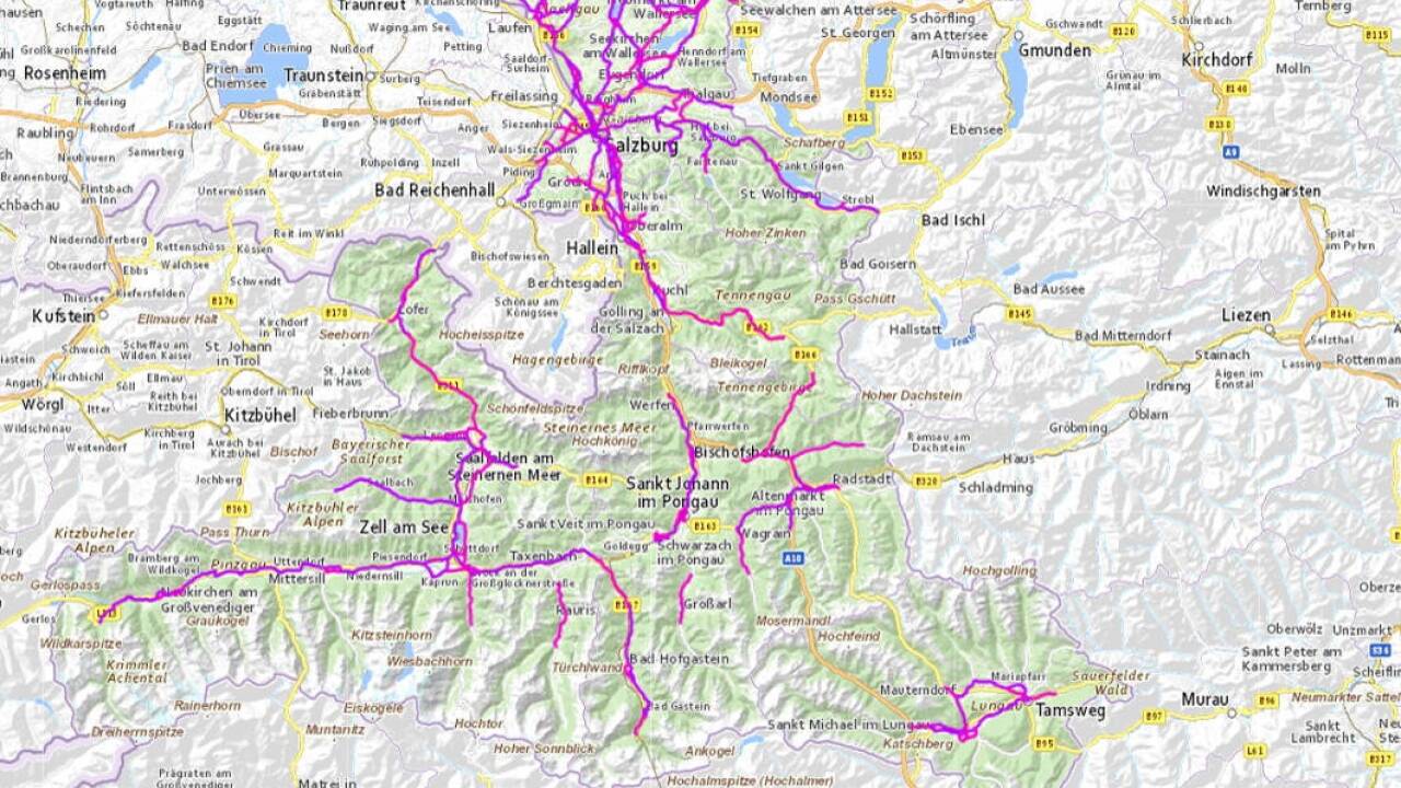 So sieht das Radwegenetz des Landes Salzburg derzeit aus. 