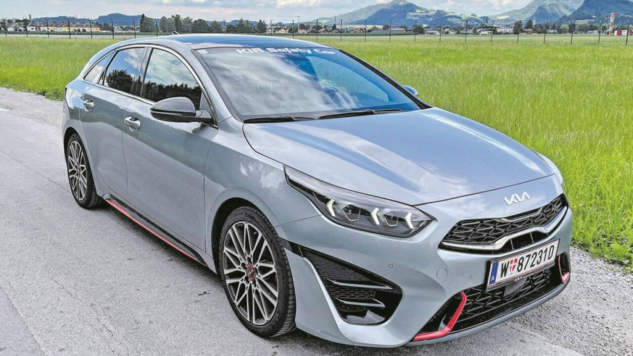 Klassischer Verbrennungsmotor im sportlichen Antlitz: der Kia ProCeed GT. 