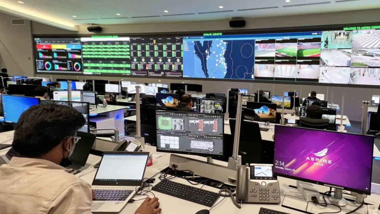 Vom Aspire Command Center aus wird die Kühlung aller Stadien gesteuert  Vom Aspire Command Center aus wird die Kühlung aller Stadien gesteuert