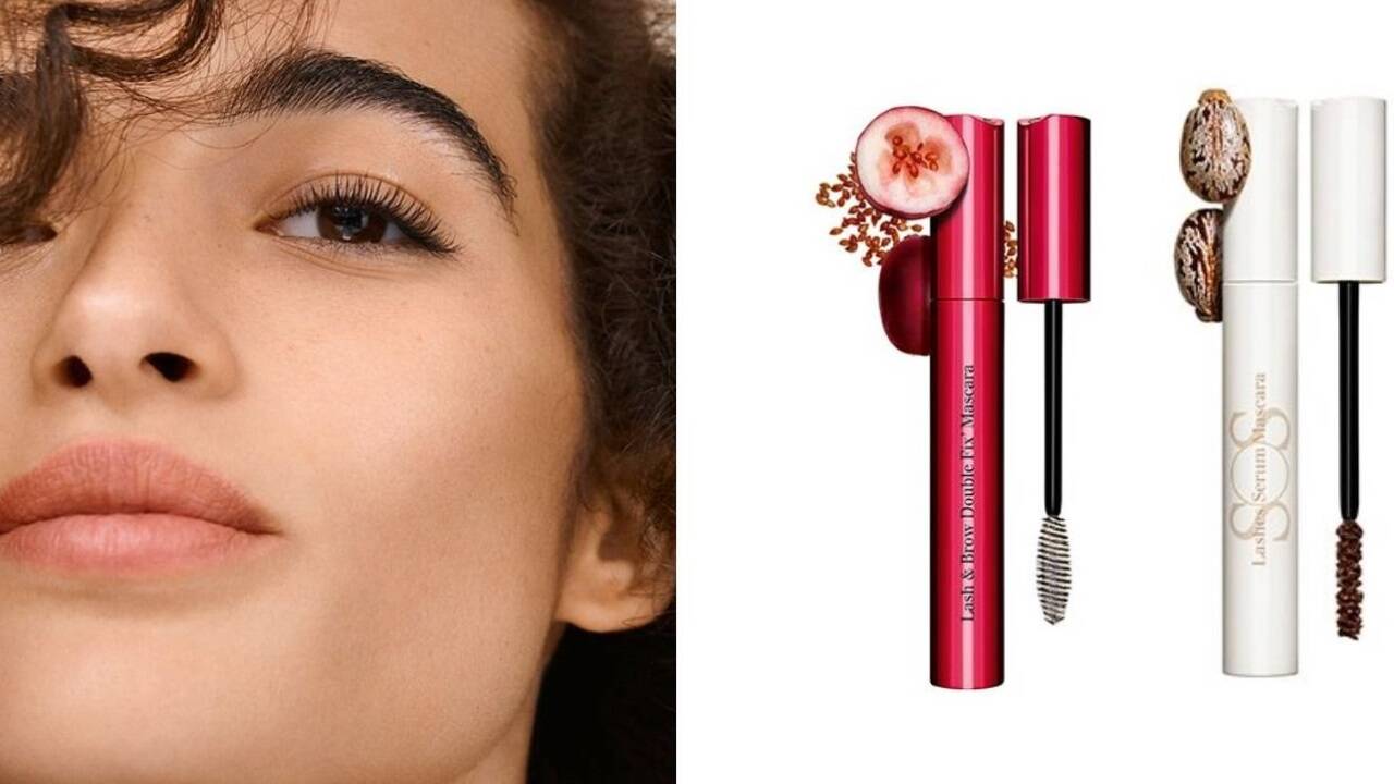 Erste Hilfe für Wimpern gibt die SOS Lashes Serum Mascara von Clarins. Plus: Lash & Brow Double Fix’ Mascara, eine pflegende und festigende Top-Coat-Mascara, die auch Brauen fixiert. 