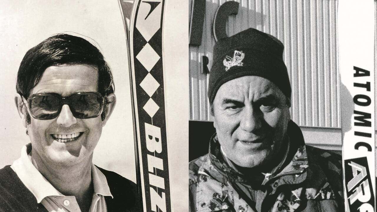 Salzburgs legendäre Ski-Pioniere: Anton Arnsteiner gründete Blizzard (Bild 1973), Alois Rohrmoser Atomic (Bild 1990). 