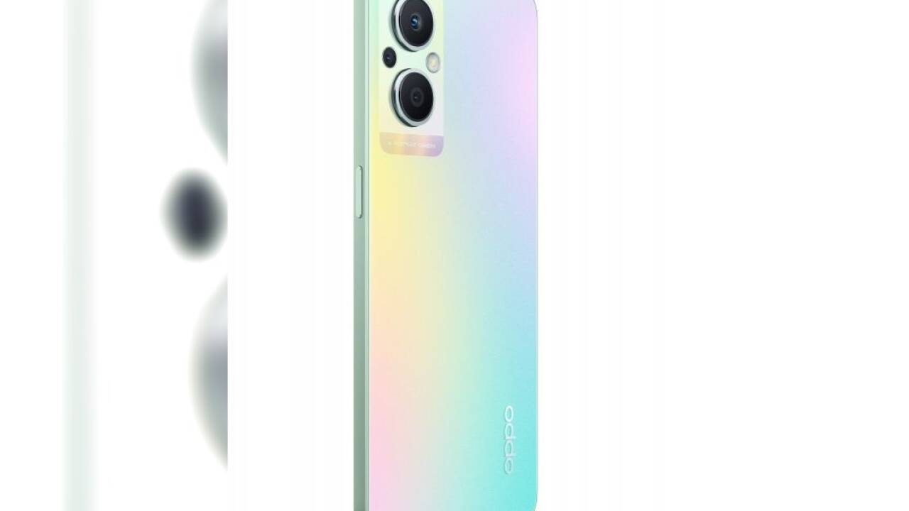 Das Modell „Rainbow Spectrum“ des Reno8 Lite von Oppo kann seine Farbe wechseln. 