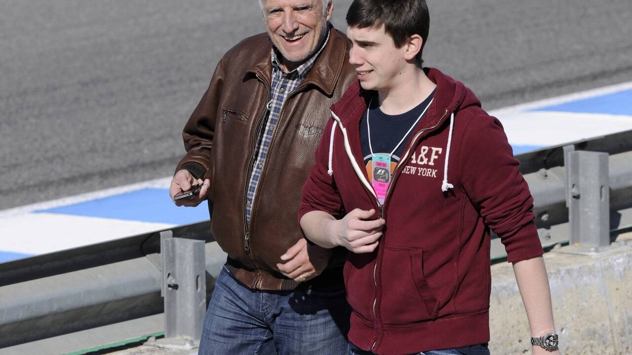 Mateschitz mit Sohn Mark. 