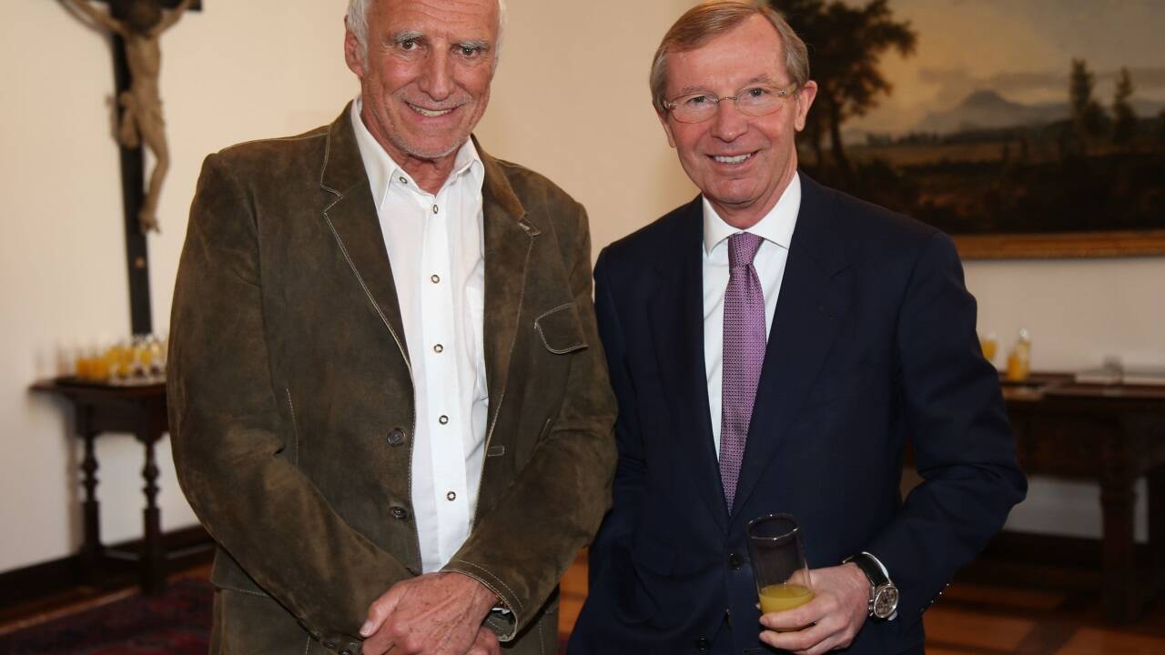 Dietrich Mateschitz mit Salzburgs Landeshauptmann Wilfried Haslauer. 