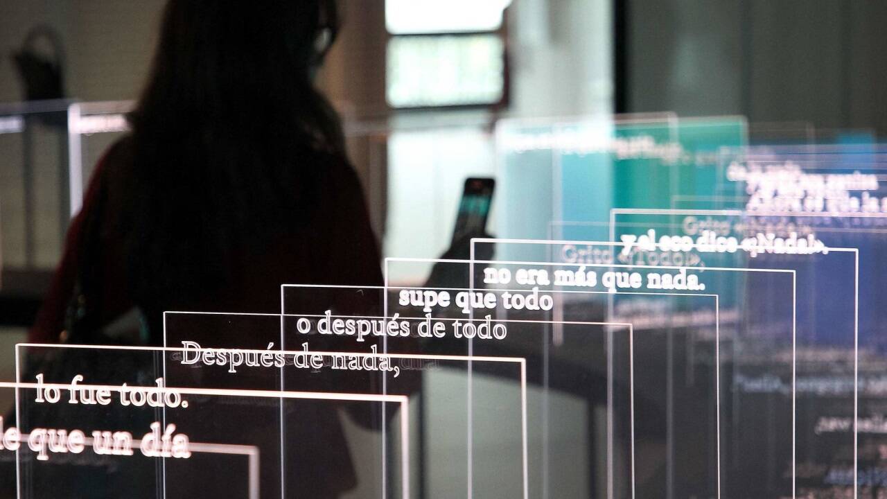 Blick auf den Stand des Ehrengastes Spanien bei der Frankfurter Buchmesse. Blick auf den Stand des Ehrengastes Spanien bei der Frankfurter Buchmesse.