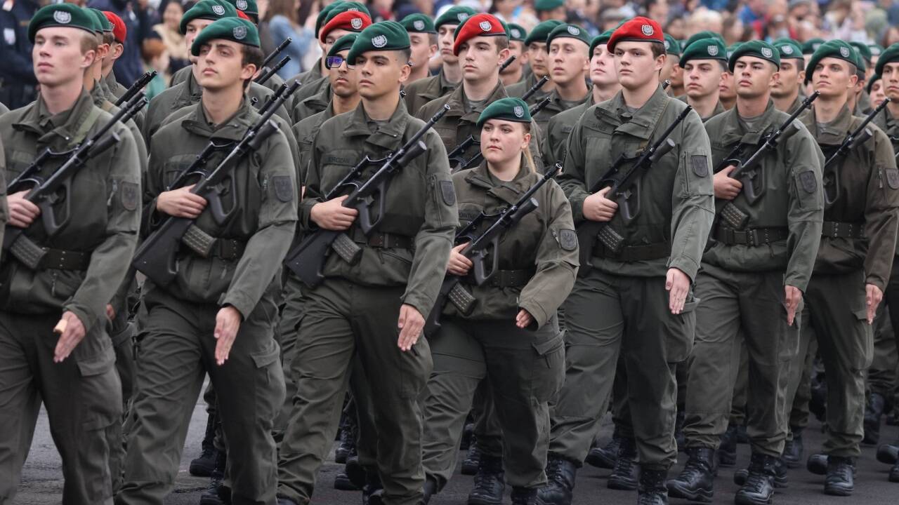 Die Bundesheer-Rekruten am Nationalfeiertag. 