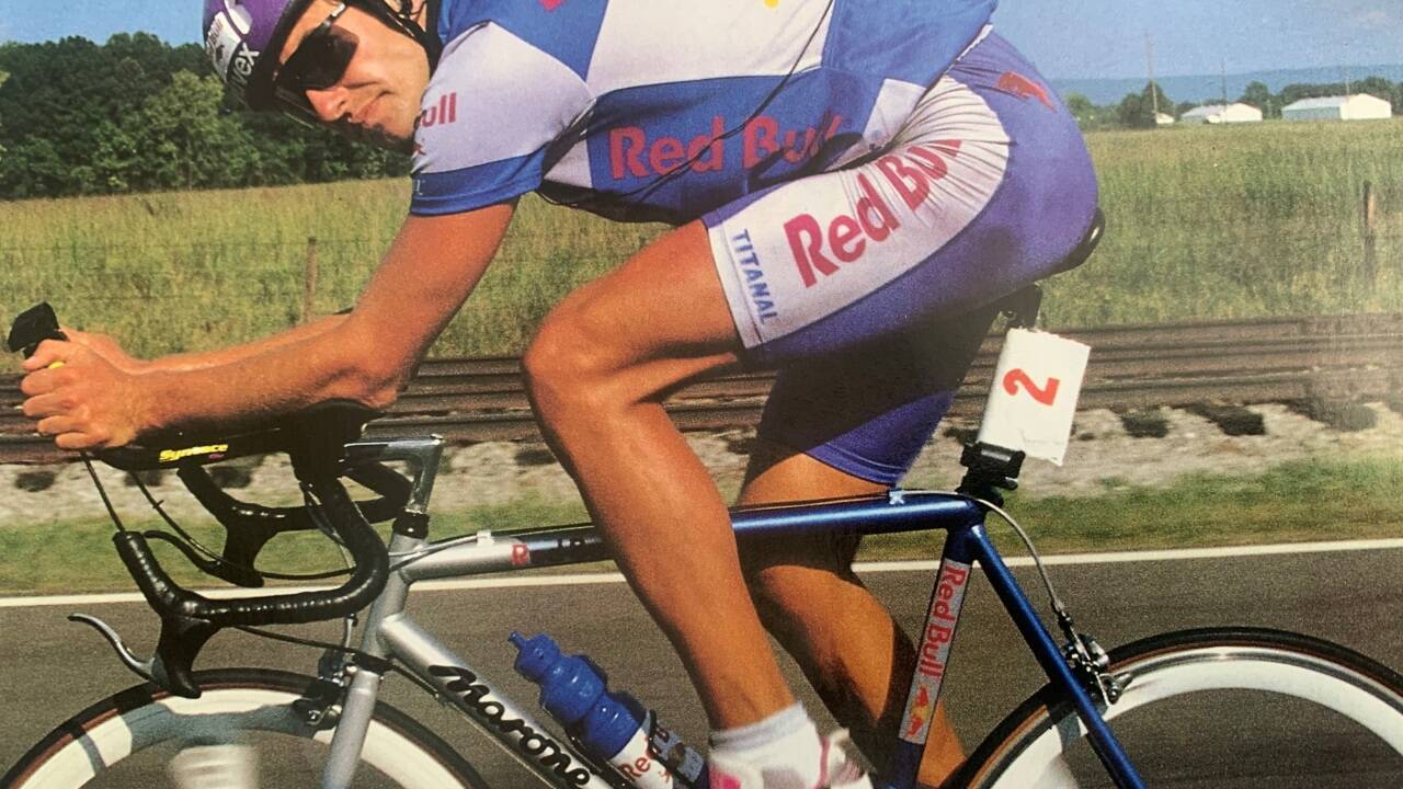 Ultra-Triathlet Wolfgang Erhart in den frühen 1990er-Jahren.  