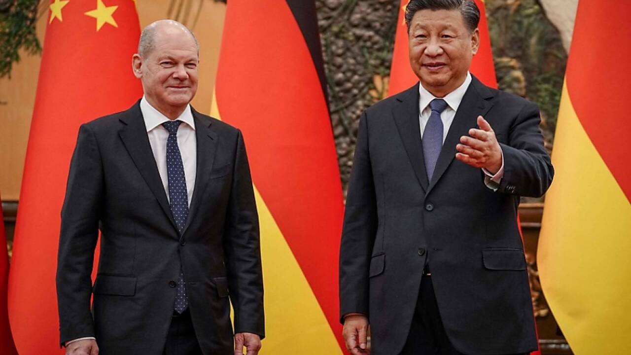 Der deutsche Kanzler Olaf Scholz besucht China 