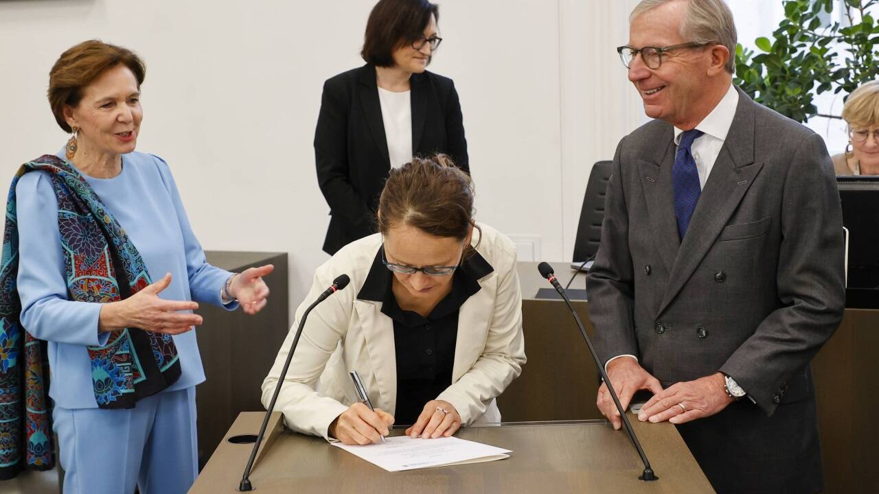 „Ich gelobe“: Martina Berthold ist nun zweite Landeshauptmann-Stellvertreterin.  