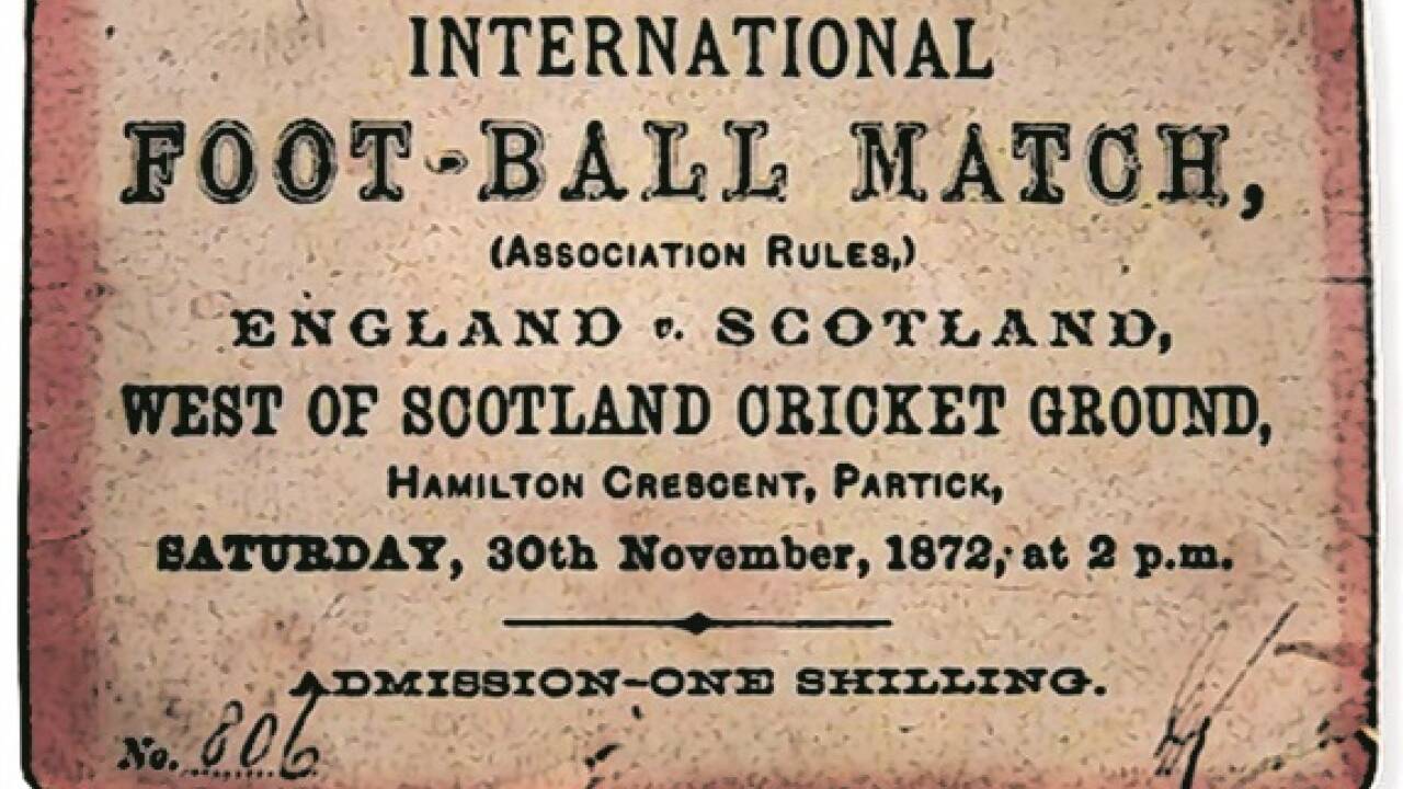 Das erste Ländermatch vor 150 Jahren. 