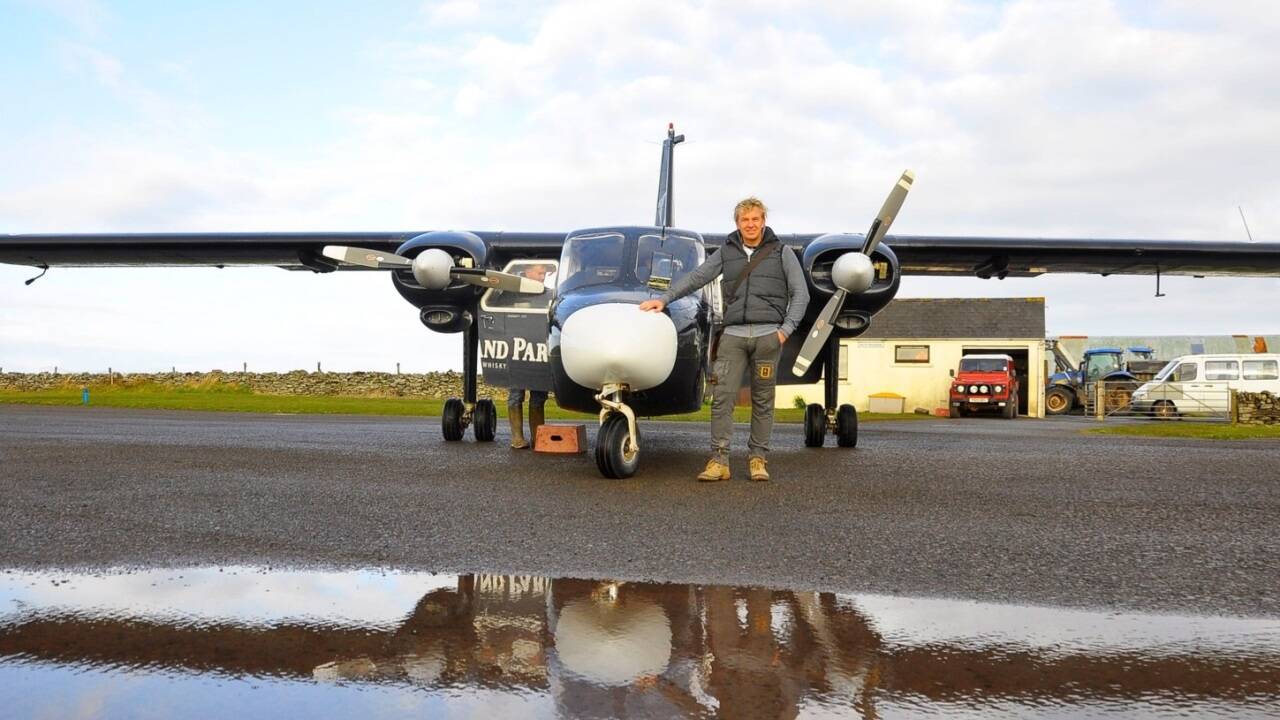 Gunther Pitterka auf North Ronaldsay, der nördlichsten und gleichzeitig östlichsten Insel der Orkneyinseln. 