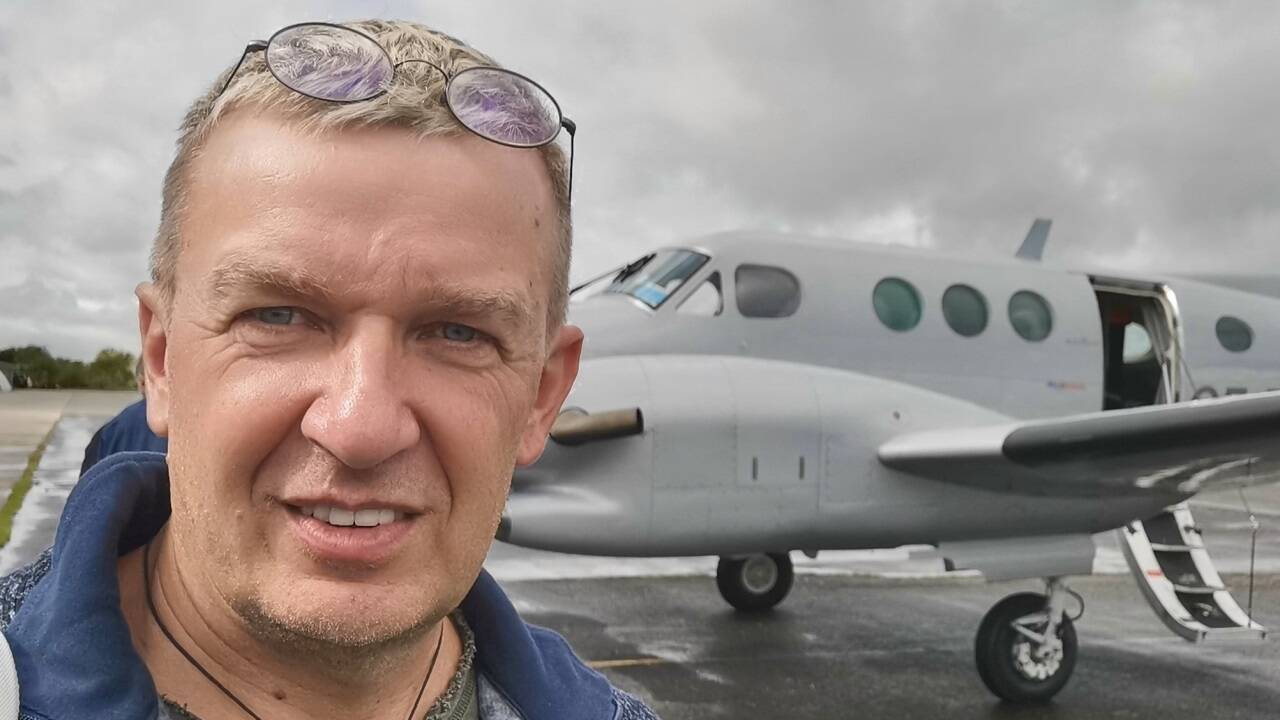 Gunther Pitterka am Panensky Tynec Airport in Tschechien. 