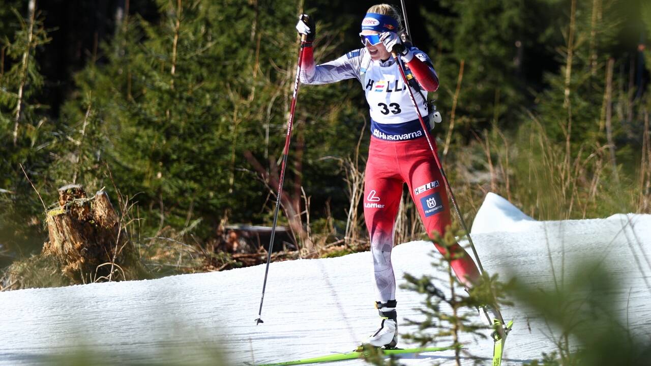 Lisa Hauser beim Testrennen in Obertilliach.  