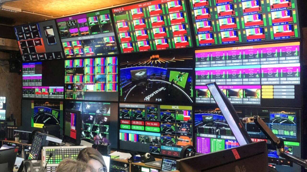 Die WM-Kommandozentrale von ARD und ZDF 