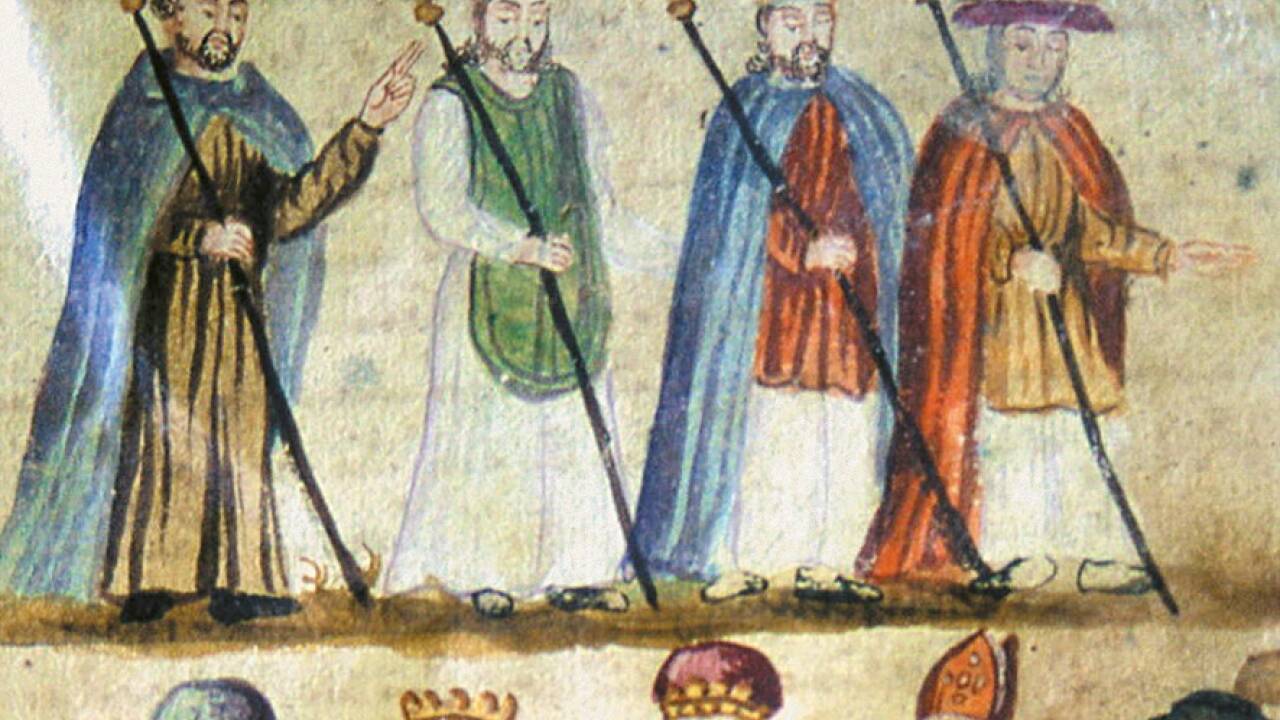 Lazarus Gitschner trifft in der Lazarusgeschichte im Inneren des Untersbergs auf bereits verstorbene Herrscher und Monarchen - darunter auch auf Karl den Großen. 
