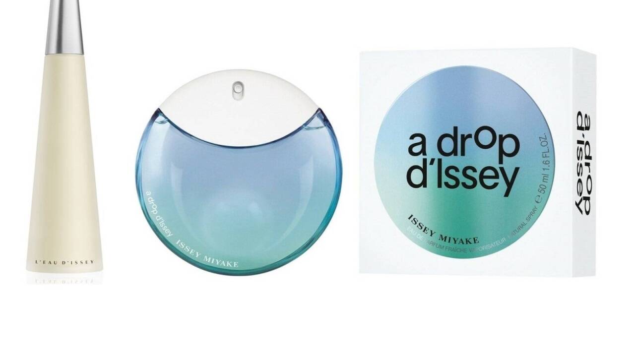 Issey Miyakes Klassiker „L'Eau d'Issey“ und „A Drop d'Issey Eau de Parfum Fraîche“.  