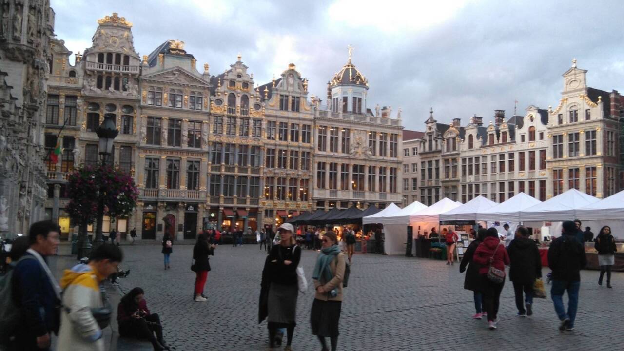 Der berühmte Große Markt in Brüssel.   Der berühmte Große Markt in Brüssel.