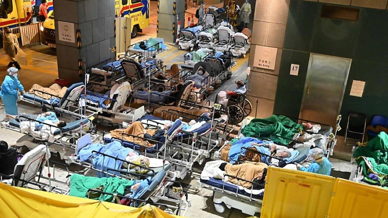 Viele Krankenhäuser in China sind völlig überfüllt 