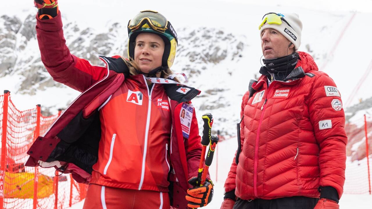 Katharina Liensberger und ihr Trainerteam (im Bild mit Livio Magoni) sind gemeinsam gefordert. 