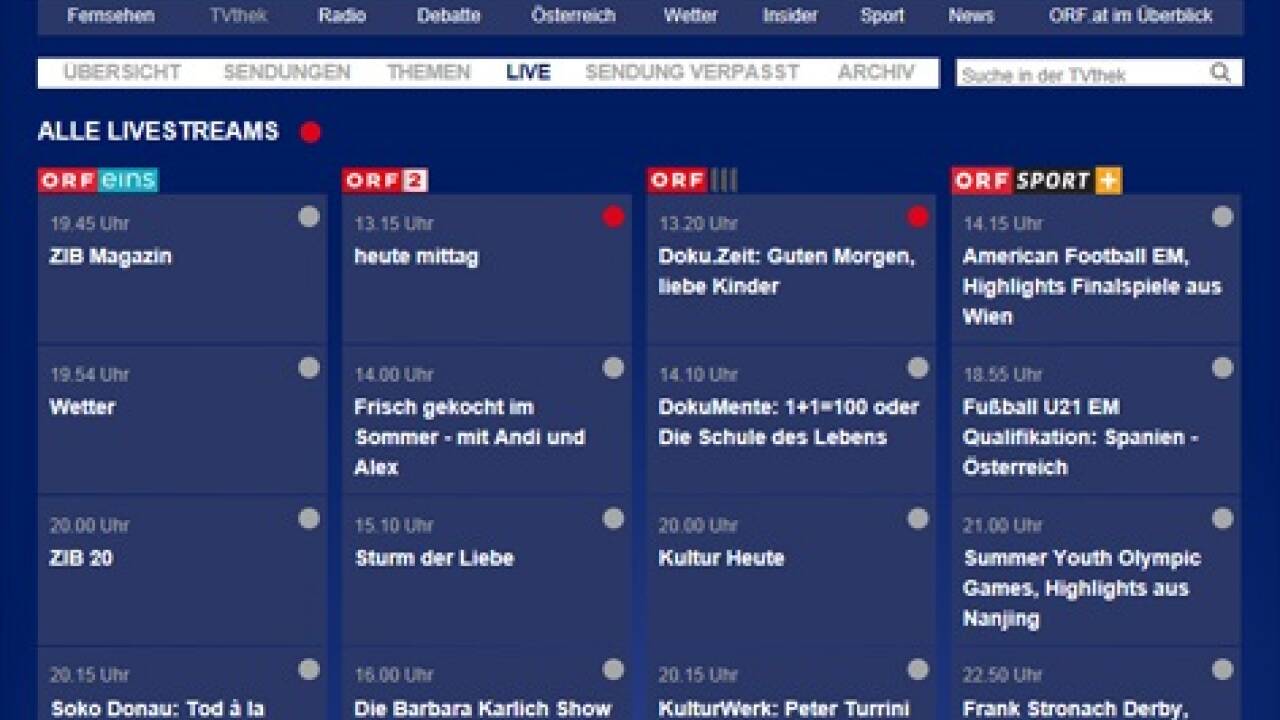 Die TVthek des ORF. 