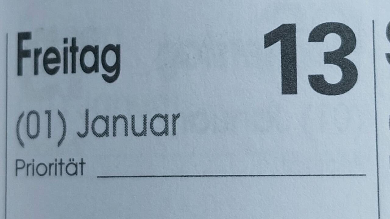 Freitag, der 13.: Die Wichtigkeit des angeblichen Unglückstages scheint nachzulassen.  