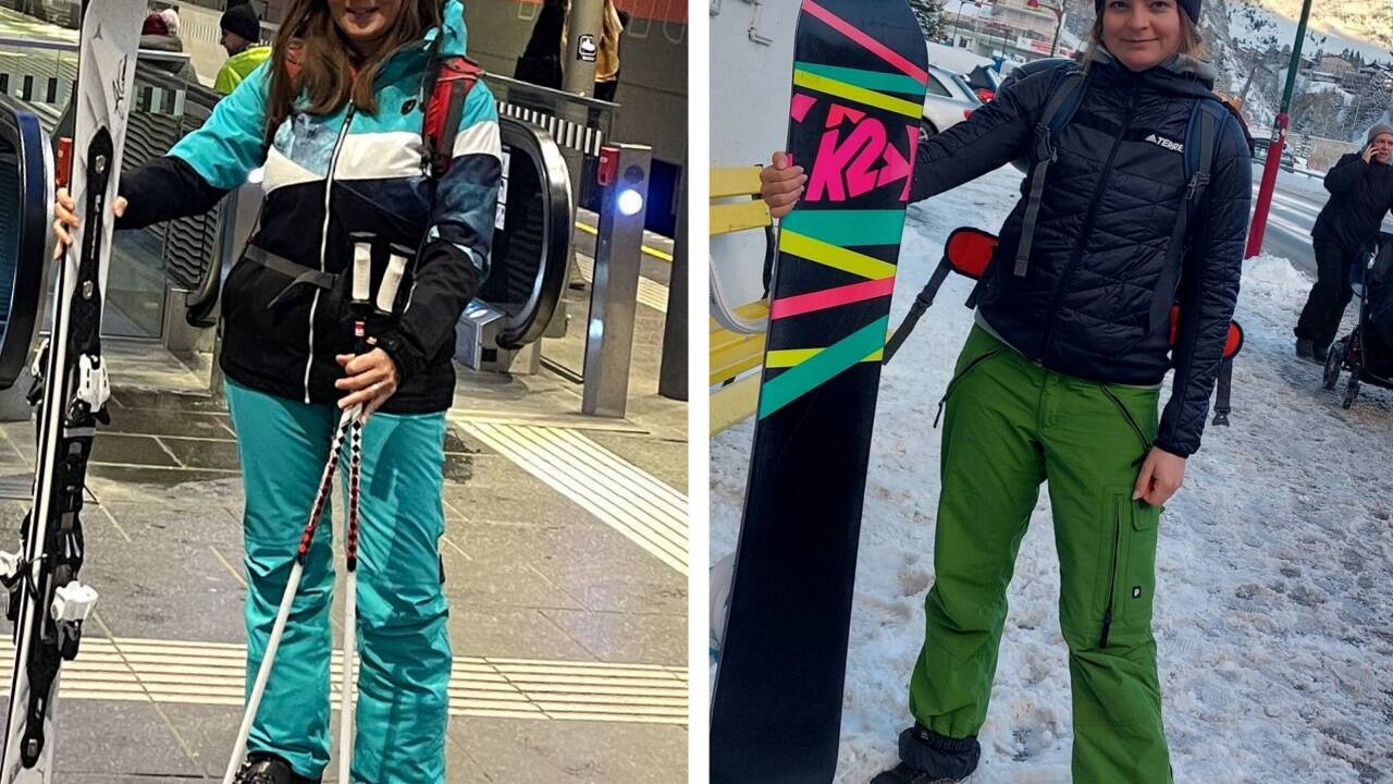 Die SN-Redakteurinnen Stefanie Schenker und Anna Boschner machten sich mit Bus und Bahn auf den Weg zum Skiausflug. Die SN-Redakteurinnen Stefanie Schenker und Anna Boschner machten sich mit Bus und Bahn auf den Weg zum Skiausflug.