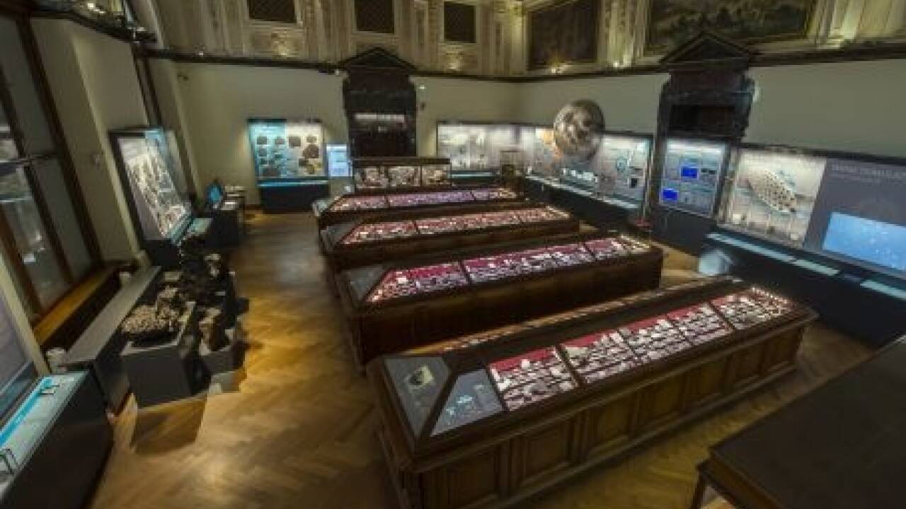 Der Meteoritensaal im Naturhistorischen Museum in Wien beherbergt viele Fundstücke.  