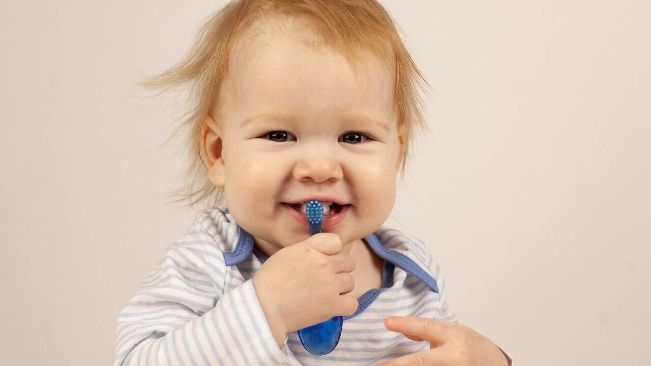 Zähneputzen ab dem ersten Zahn: Prävention beginnt im Babyalter. Zähneputzen ab dem ersten Zahn: Prävention beginnt im Babyalter.