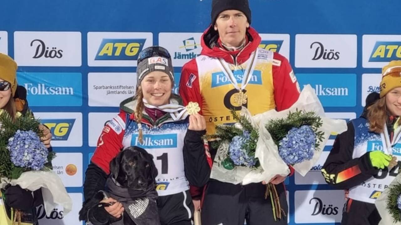 Nächste Medaille für Carina Edlinger und Tobias Eberhard.  