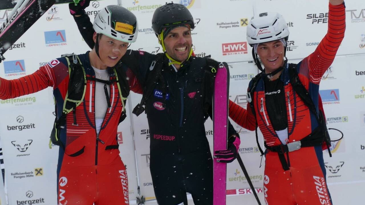 Das Spitzentrio: Paul Verbnjak, Jakob Herrmann, Daniel Ganahl (v. l.). 
