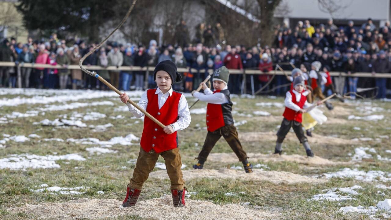 Die Kinder sind beherzt bei der Sache.  