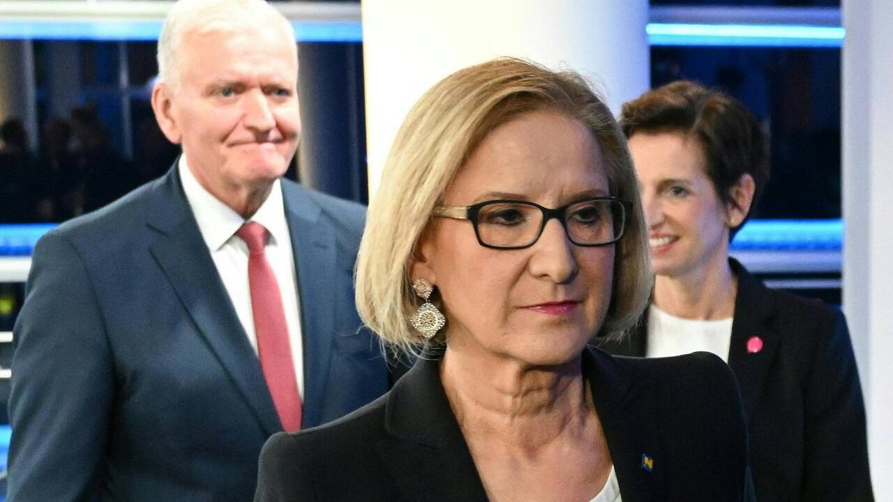Johanna Mikl-Leitner (ÖVP) mit ihrem möglichen Koalitionspartner Franz Schnabl (SPÖ).  