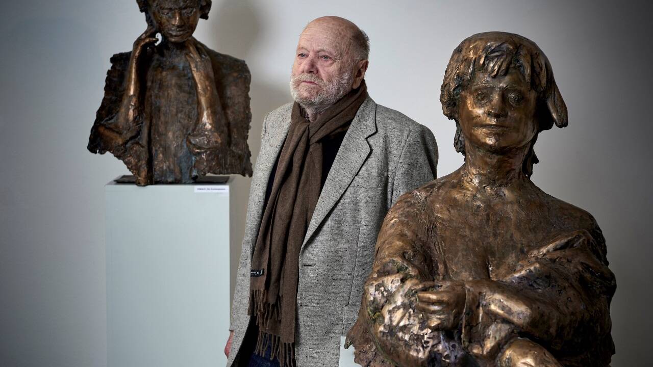 Josef Zenzmaier in der Ausstellung im Museum Kuchl 2020.  