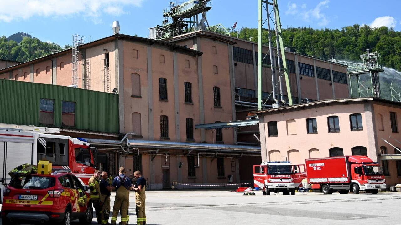 Das Betriebsgelände von AustroCel nach dem Unglück am 2. Juni 2021. Das Betriebsgelände von AustroCel nach dem Unglück am 2. Juni 2021.