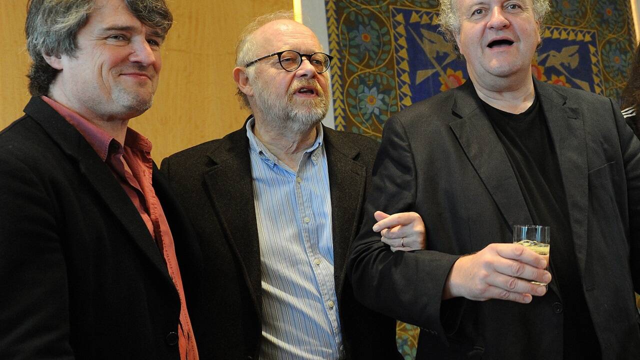 Ingo Metzmacher, Jürgen Flimm, Wolfgang Rihm, 2010 in Salzburg.  