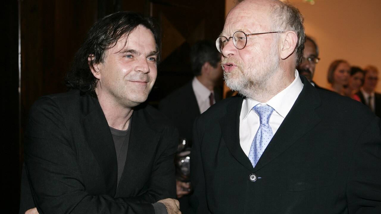 Markus Hinterhäuser und Jürgen Flimm, 2008.  